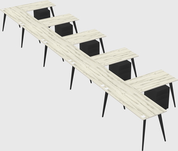 Modern l-shaped office desk