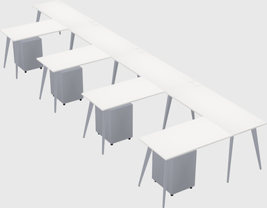 Modern l-shaped office desk