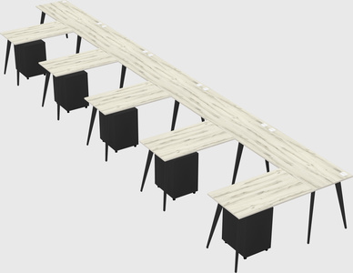 Modern l-shaped office desk