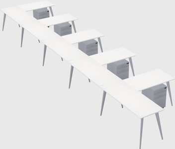 Modern l-shaped office desk