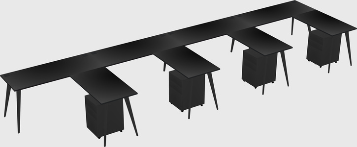 Modern L-shaped Office Desk