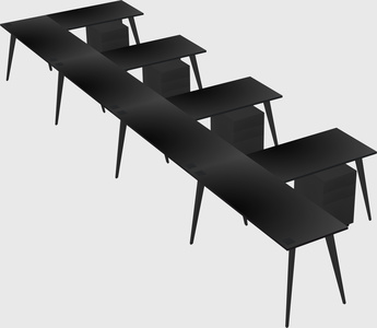 Modern l-shaped office desk