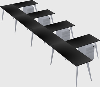 Modern l-shaped office desk