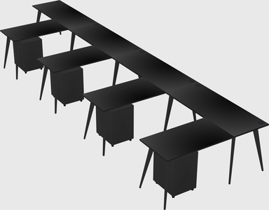 Modern l-shaped office desk