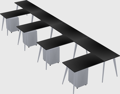 Modern l-shaped office desk