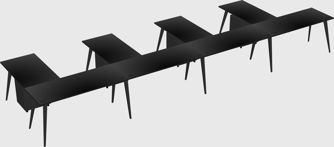 Modern l-shaped office desk