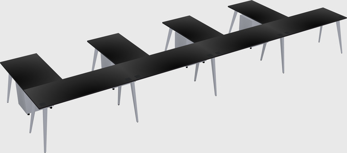 Modern l-shaped office desk
