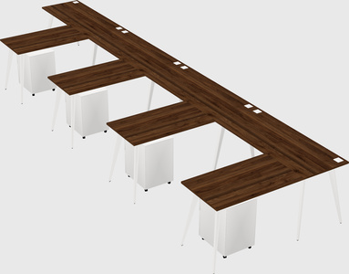 Modern l-shaped office desk