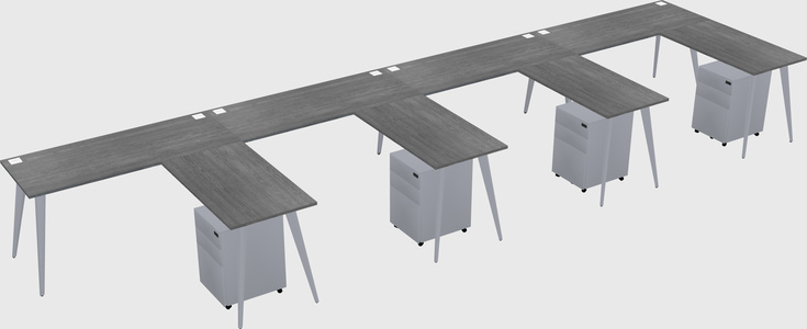 Modern L-shaped Office Desk