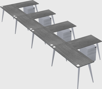 Modern l-shaped office desk