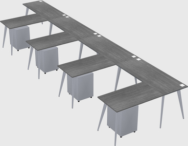Modern l-shaped office desk