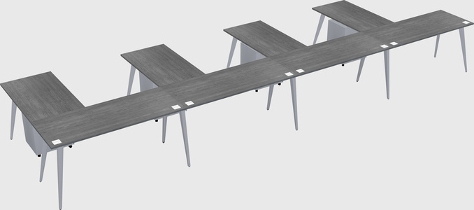 Modern l-shaped office desk