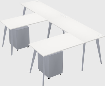 Modern l-shaped office desk