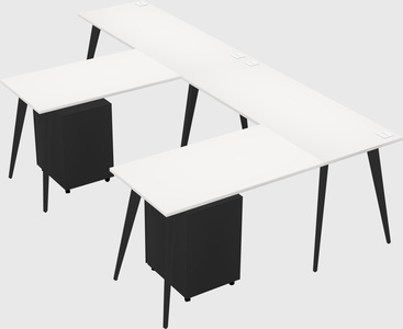 Modern l-shaped office desk