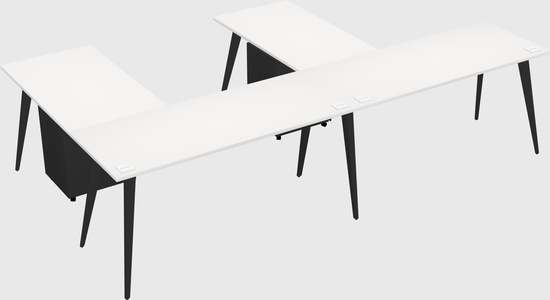Modern l-shaped office desk