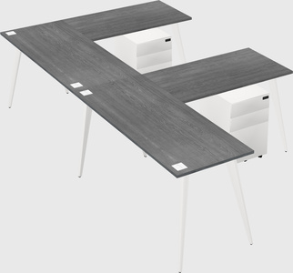 Modern l-shaped office desk