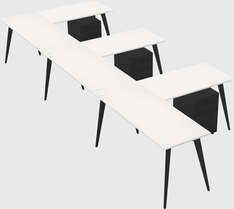 Modern l-shaped office desk