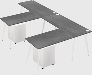 Modern l-shaped office desk
