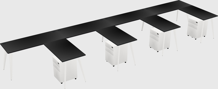 Modern L-shaped Office Desk