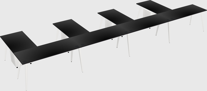 Modern l-shaped office desk