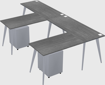 Modern l-shaped office desk