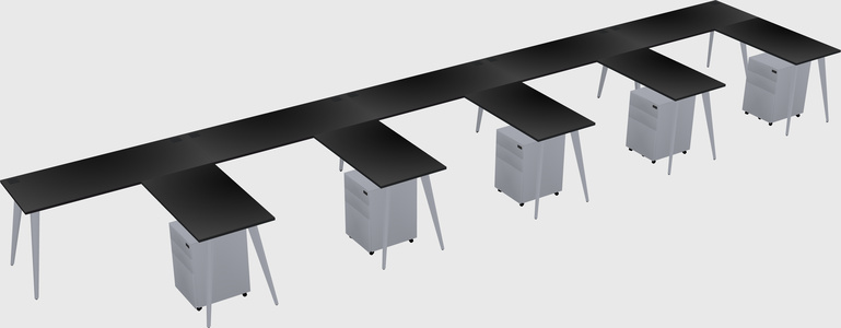 Modern L-shaped Office Desk