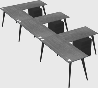 Modern l-shaped office desk