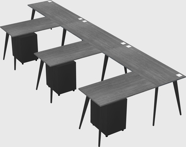 Modern l-shaped office desk