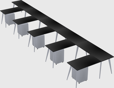 Modern l-shaped office desk