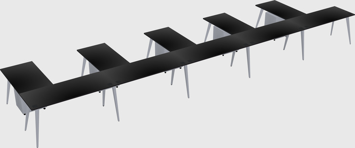 Modern l-shaped office desk