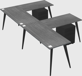 Modern l-shaped office desk