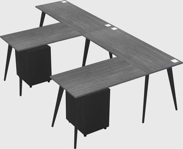 Modern l-shaped office desk
