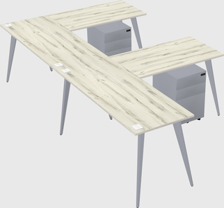 Modern l-shaped office desk