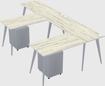 Modern l-shaped office desk