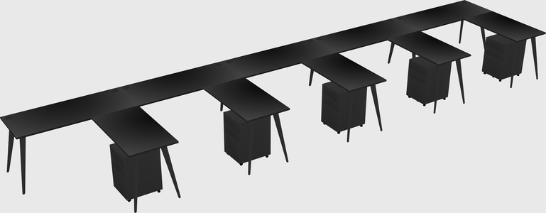 Modern L-shaped Office Desk