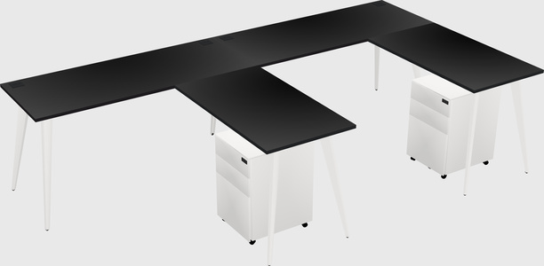 Modern L-shaped Office Desk