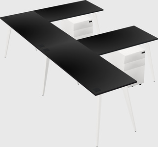 Modern l-shaped office desk