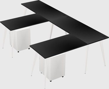 Modern l-shaped office desk