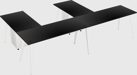 Modern l-shaped office desk