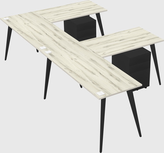 Modern l-shaped office desk