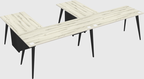 Modern l-shaped office desk