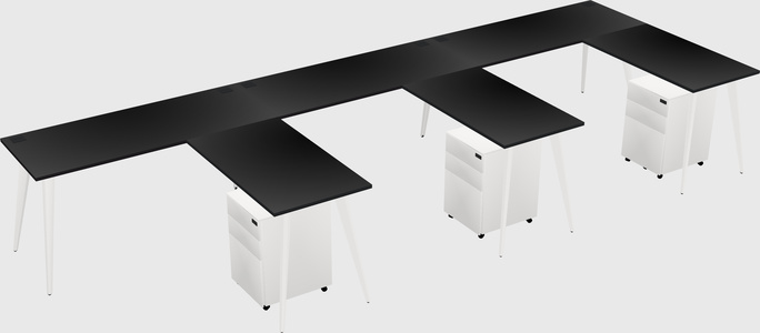 Modern L-shaped Office Desk