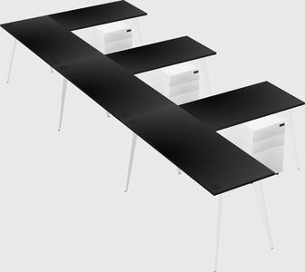 Modern l-shaped office desk