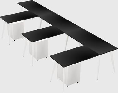 Modern l-shaped office desk