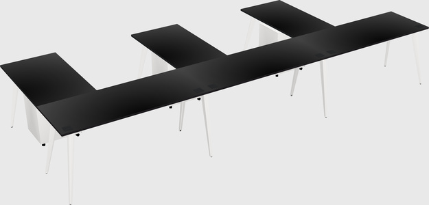 Modern l-shaped office desk