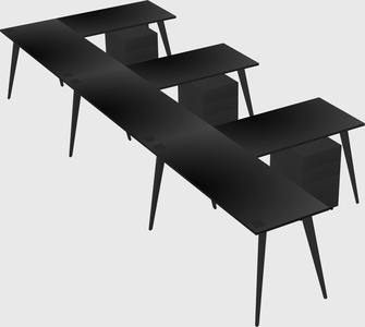 Modern l-shaped office desk