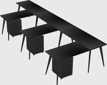 Modern l-shaped office desk