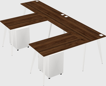 Modern l-shaped office desk