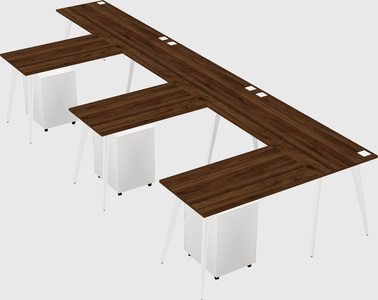Modern l-shaped office desk