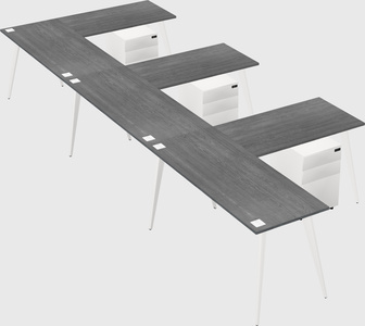 Modern l-shaped office desk